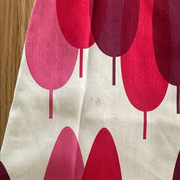Orla Kiely Silk Trees Dress in Red, Pink, Maroon and Cream Size 3 - Picture 10 of 12